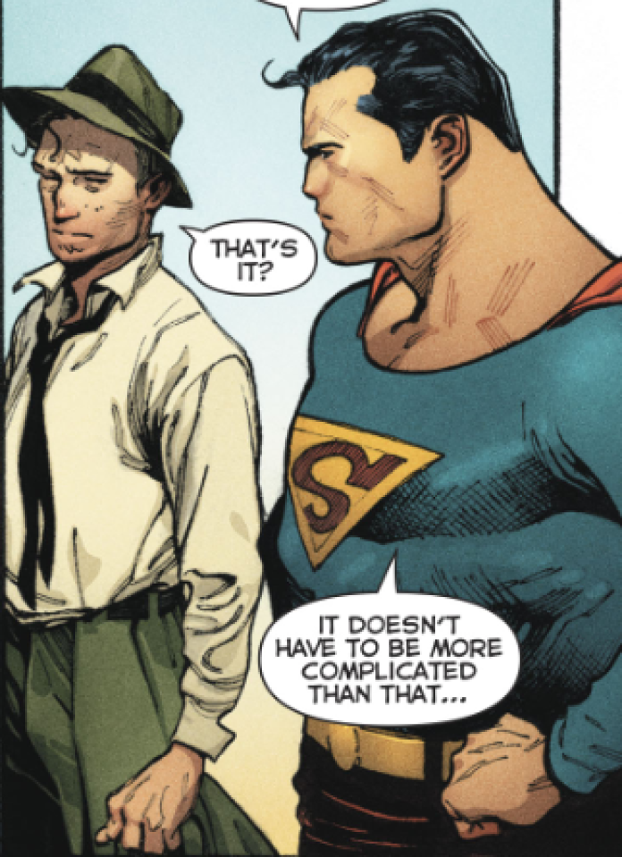 Superman and Butch. Property of DC Comics.